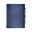 China blue large note book with ribbon marker and pencil in elasticated loop and closure band.