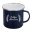 Blue enamel mug printed 1 colour with your logo.
